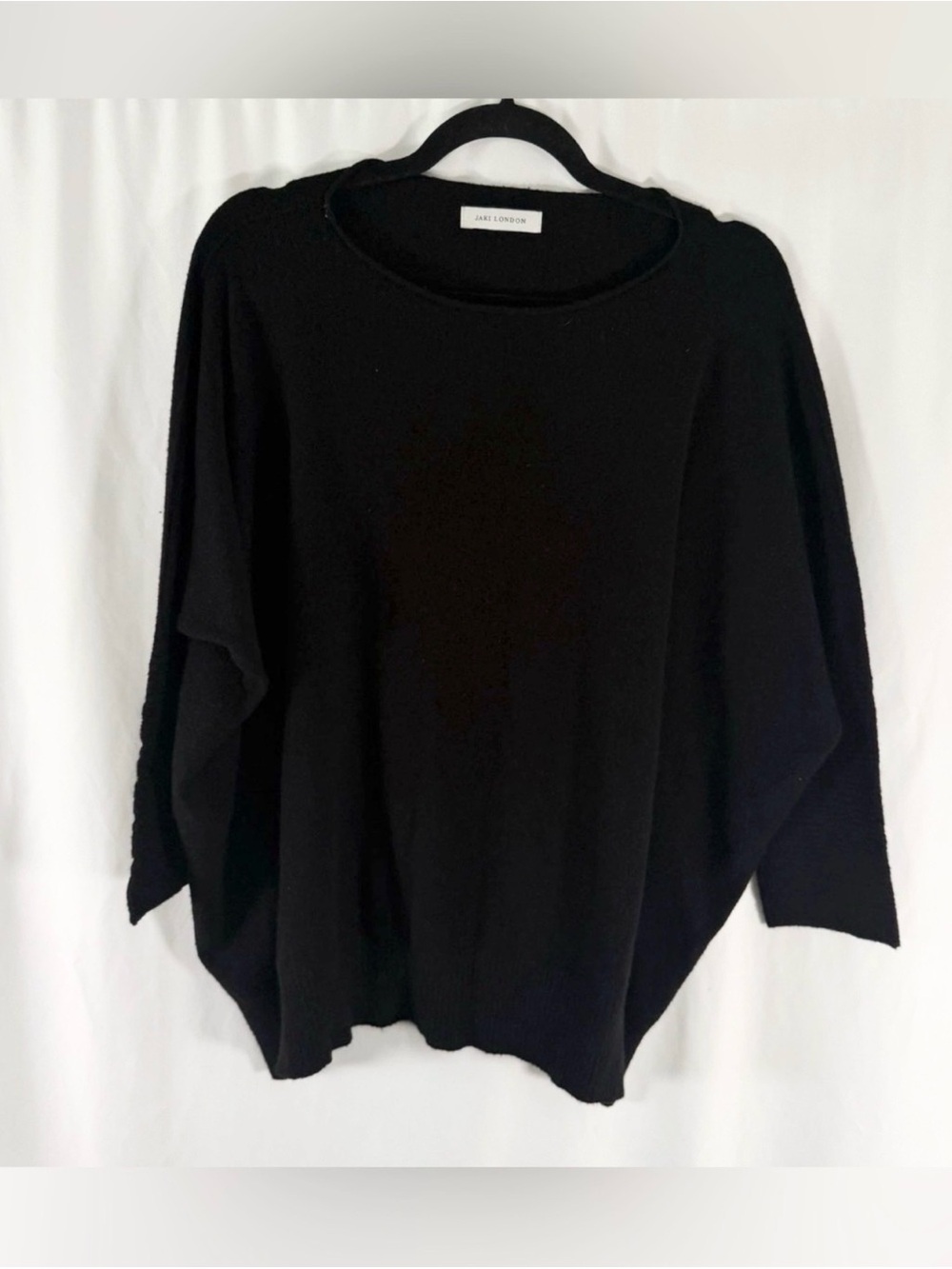 JAKI London Black Scoop Neck Dolman Sleeve Sweater